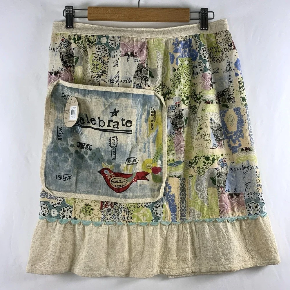 Kelly Rae Roberts Half Apron 2012 Cotton Flax Cottage Country Farmhouse Gift